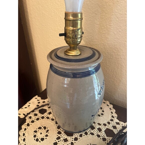 Vintage Westerwald Salt Glaze Pottery Lamp - Picture 4 of 8